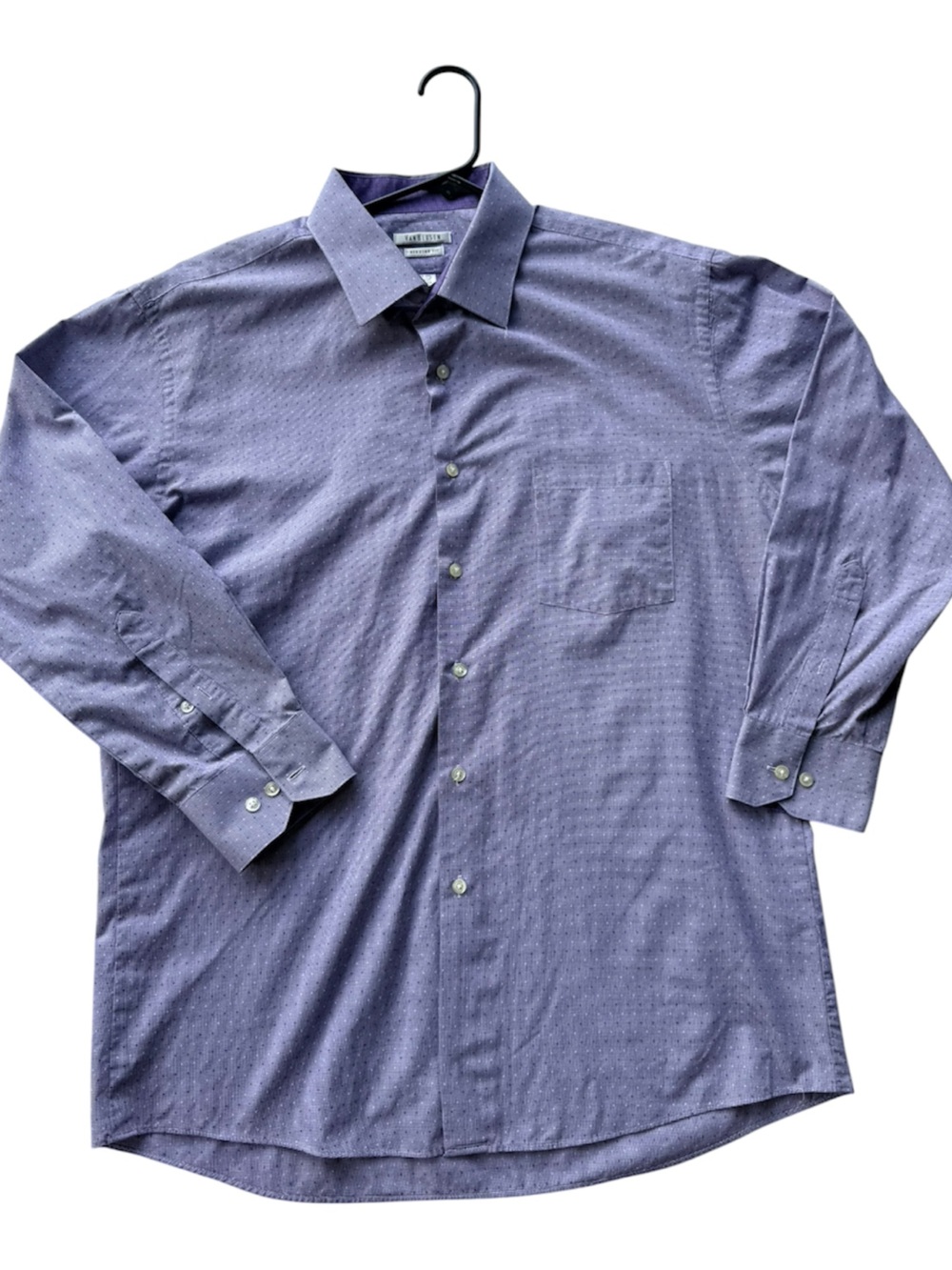 Van Heusen Purple Dot-Pattern Dress Shirt